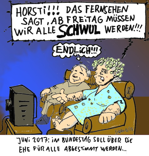 Cartoon: Endlich ! (medium) by Matthias Stehr tagged ehe,religion,parteien