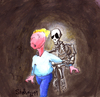 Cartoon: Hi! (small) by Matthias Stehr tagged death,reaper