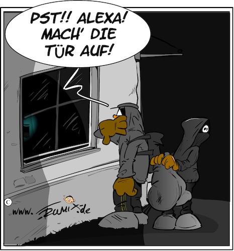 Cartoon: Alexa hilft immer (medium) by Trumix tagged ki,robotik,arbeitswelt,roboter,digitalisierung,alexa,siri,smart,home,ki,robotik,arbeitswelt,roboter,digitalisierung,alexa,siri,smart,home