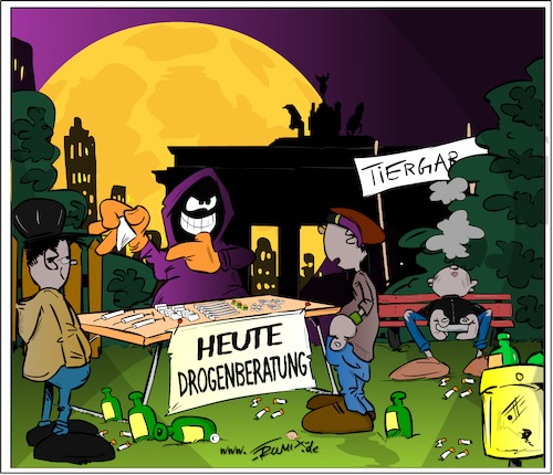 Cartoon: Drogenberatung (medium) by Trumix tagged tiergarten,prostitution,drogenhandel,drogendealer,drogen,tiergarten,prostitution,drogenhandel,drogendealer,drogen