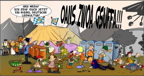 Cartoon: Refugees welcome (medium) by Trumix tagged refugees,flüchtlinge,deutschland,ziel,trummix,boatspeople