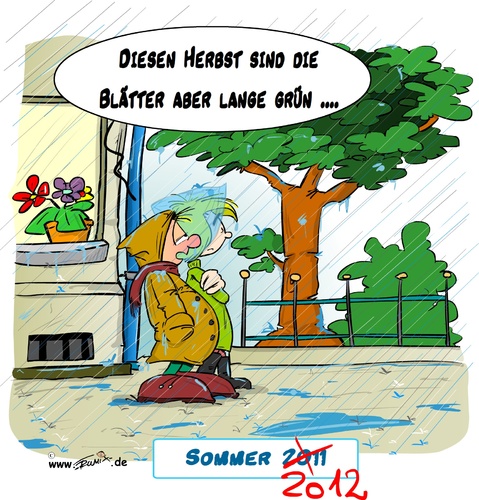 Cartoon: Sommer 2012 (medium) by Trumix tagged sommer,regen,2012,rummix,wetter,summer,herbst