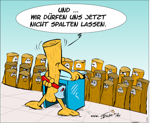 Cartoon: Spaltung der Gesellschaft (medium) by Trumix tagged spaltung,solingen,gesellschaft,politiker,phrasen,ansprache,textbausteine,templates,spaltung,solingen,gesellschaft,politiker,phrasen,ansprache,textbausteine,templates