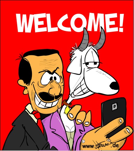 Cartoon: Wellcome (medium) by Trumix tagged erdogan,angela,merkel,böhmermann,türkei,deutschland,satire,pressefreiheit,freiheit,deal,erdogan,angela,merkel,böhmermann,türkei,deutschland,satire,pressefreiheit,freiheit,deal,selfie,handy