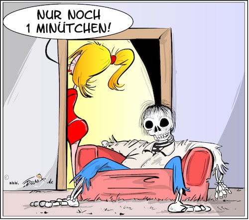 Cartoon: Wenns mal wieder länger dauert (medium) by Trumix tagged warten,zeit,dauer,aushalten,warten,zeit,dauer,aushalten