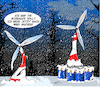 Cartoon: Auf der Suche nach Wind! (small) by Trumix tagged dunkelflaute,windstille,blackout,brownout