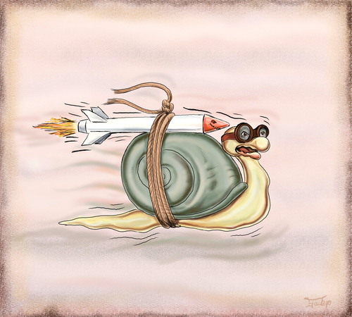 Cartoon: Racing snails (medium) by gartoon tagged snails,racing