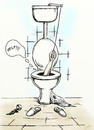 Cartoon: Help (small) by gartoon tagged toilett