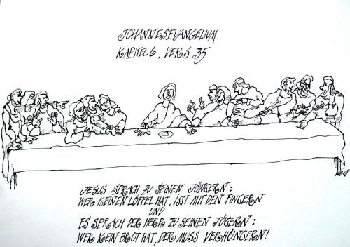 Cartoon: ostern evangelium nach johannnes (medium) by NIL auslaender tagged kindergdichte,