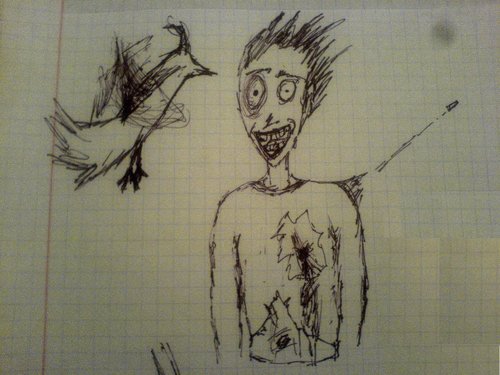 Cartoon: Diffrent (medium) by donniedarko tagged dead,man,bird