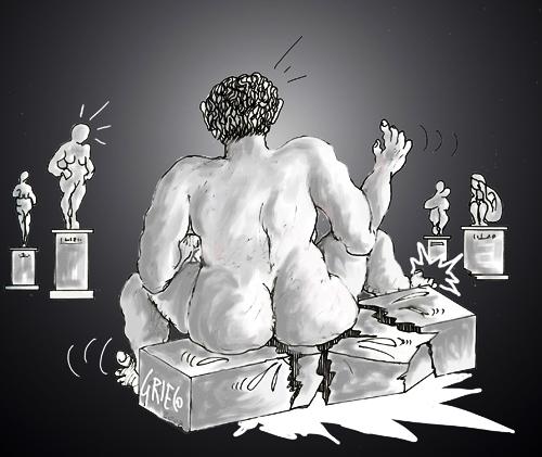 Cartoon: Al Museo (medium) by Grieco tagged grieco,arte