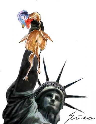 Cartoon: America America (medium) by Grieco tagged grieco,america
