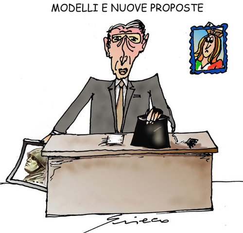 Cartoon: MODELLI E NUOVE PROPOSTE (medium) by Grieco tagged grieco,vignette,fini,presidenzialismo,satira,coriandoli,rocco