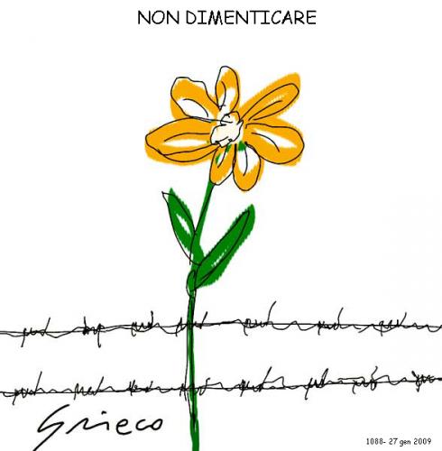 Cartoon: Non Dimenticare (medium) by Grieco tagged grieco,shoah