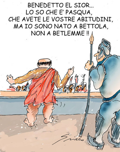 Cartoon: THE PASSION (medium) by Grieco tagged grieco,bersani,pasqua,processo