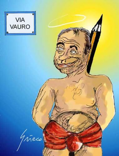 Cartoon: VAURO (medium) by Grieco tagged grieco,vauro,rai,annozero