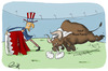 Cartoon: Bullfighting in Bahrain (small) by shoorabad tagged saudi,crime,usa,bullfighting