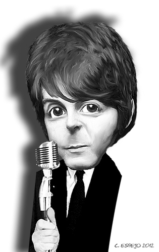 Cartoon: Paul McCartney (medium) by nommada tagged mccartney,the,beatles