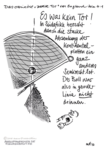 Cartoon: Es war kein Tor! (medium) by MarcoFinkenstein tagged england,deutschland,tor