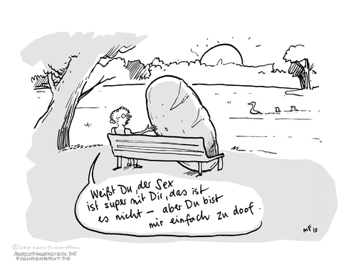 Cartoon: Ganz einfach. (medium) by MarcoFinkenstein tagged brot,doof,liebespaar,see,enten,romantik,schlussmachen,sensibel