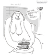 Cartoon: Endlich! (small) by MarcoFinkenstein tagged fett,model,klo,brigitte,foto