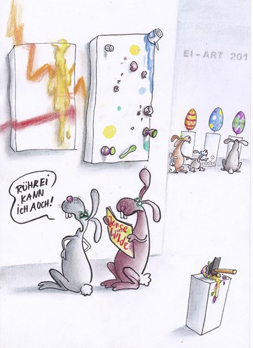 Cartoon: ei art (medium) by Petra Kaster tagged kunst,ostern,eier,hasen,ausstellungen,kultur,museen,kunstgeschichte,kunst,ostern,eier,hasen,ausstellungen,kultur,museen,kunstgeschichte
