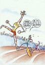 Cartoon: doping test (small) by Petra Kaster tagged sport,olympia,leichtatlethik,doping,klonen,dna