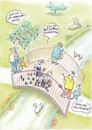 Cartoon: generationenbrücke (small) by Petra Kaster tagged alter,senioren,zähne,familie,parks,bräuche,zeit,generationen
