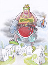 Cartoon: grillator (small) by Petra Kaster tagged männer,sommer,freizeit,grillen,hobby,fleisch