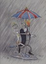 Cartoon: wasserstport (small) by Petra Kaster tagged olympia,england,wetter,regen,leichtatletik,butler