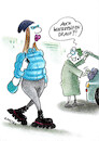 Cartoon: winterreifen (small) by Petra Kaster tagged mode,lifestyle,schuhe,seniorinnen,frauen,modebewustsein,fashionvictim,winterreifen