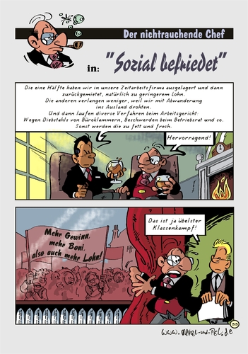 Cartoon: Der NRC in Sozial befriedet (medium) by Marcel und Pel tagged chef,manager,ausbeutung,neoliberalismus,arbeitgeber,arbeitnehmer,erstermai,maifeiertag,demonstration,tarifauseinandersetzung,lohnkampf,lohnraub,betriebsklima,arbeitskampf,klassenkampf,chef,manager,ausbeutung,neoliberalismus,arbeitgeber,arbeitnehmer,mai,arbeit,job,beruf