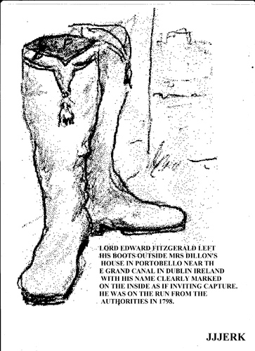 Cartoon: Boots (medium) by jjjerk tagged lord,edward,fitzgerald,cartoon,boots,famous,people,irish,ireland,rebellion,1798