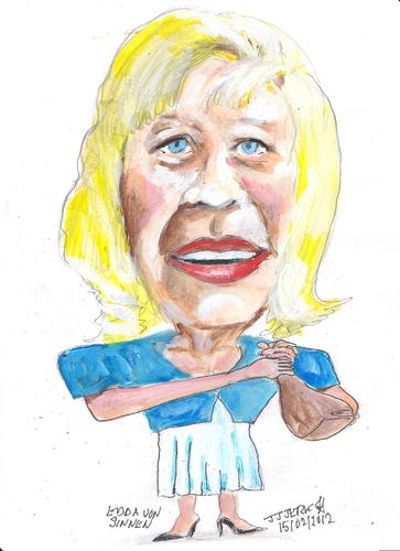 Cartoon: Edda von Sinnin (medium) by jjjerk tagged edda,von,sinnion,caricature,cartoon,germany,blue,white,blonde
