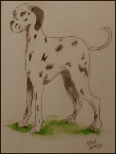 Cartoon: Killer (medium) by jjjerk tagged book,quest,bergins,spots,dog,dalmation,killer