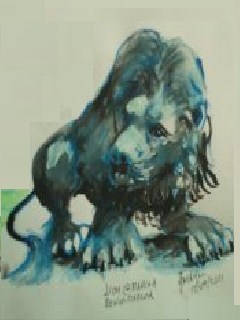 Cartoon: Lion of Benalmadena (medium) by jjjerk tagged cartoon,lion,statue,benalmedna,spain,wild,animal,caricature
