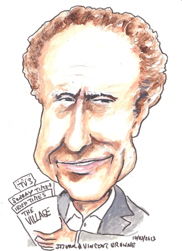 Cartoon: Vincent Browne (medium) by jjjerk tagged vincent,browne,talk,show,host,tv3,cartoon,caricature,village,magazine,editor