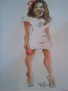 Cartoon: Glenda (small) by jjjerk tagged irish,model,mini,dress,white,high,heels