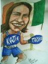 Cartoon: Katie Taylor (small) by jjjerk tagged katie,taylor,irish,ireland,bray,wicklow,cartoon,caricature,olympic,gold,medal