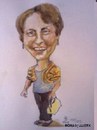 Cartoon: Mona (small) by jjjerk tagged mona coolock library art group dublin ireland irish cartoon caricature handbag yellow
