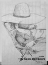Cartoon: Tom on holiday in 1979 (small) by jjjerk tagged tom astoria hotel hat cartoon caricature