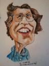 Cartoon: Woman with blue scarf (small) by jjjerk tagged blue scarf portrait competition bookstore glasses hair button happy smile famous