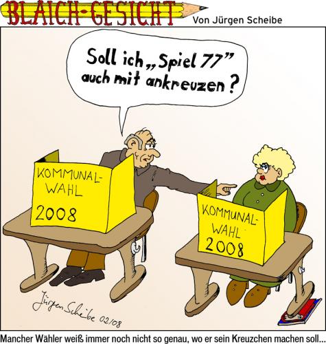 Cartoon: Kommunalwahl (medium) by Scheibe tagged wahl,kreuz,ellection,spiel,77,politikverdrossenheit