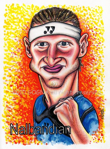 Cartoon: David Nalbandian (medium) by gogna caricaturas tagged tennis