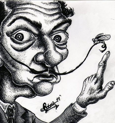 Cartoon: Salvador Dali (medium) by gogna caricaturas tagged salvador,dali
