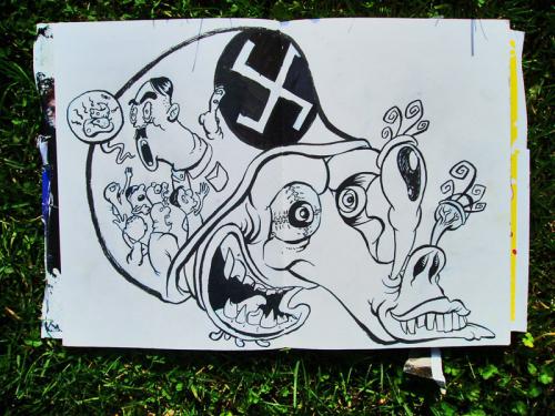 Cartoon: Jam (medium) by moritz stetter tagged nazi,hitler,schnecke,jam,jamzeichnung