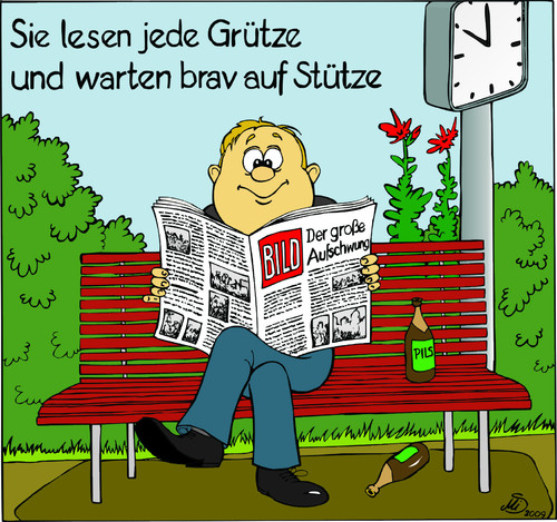 Cartoon: morgens um 10 in Deutschland (medium) by MiS09 tagged presse,bildzeitung,meinung,bildung,werbung
