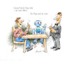 Cartoon: Fish and Chips (small) by Michael Becker tagged fish,chips,roboter,restaurant