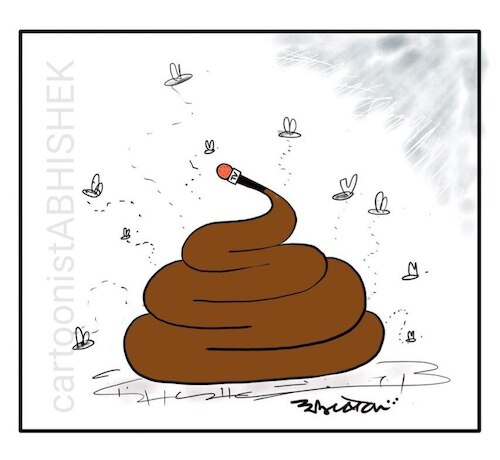 Cartoon: media (medium) by cartoonist Abhishek tagged media