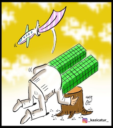 Cartoon: 11 september (medium) by Hossein Kazem tagged 11,september